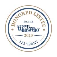 Honored Listee | Marquis Who's Who| 2023 | Est. 1898 | 125 Years